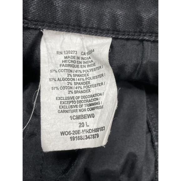 Lee Jeans Black Women 20 L Regular Fit Mid-rise Boot Cut Denim Raw Hem Goth Punk - Picture 8 of 14